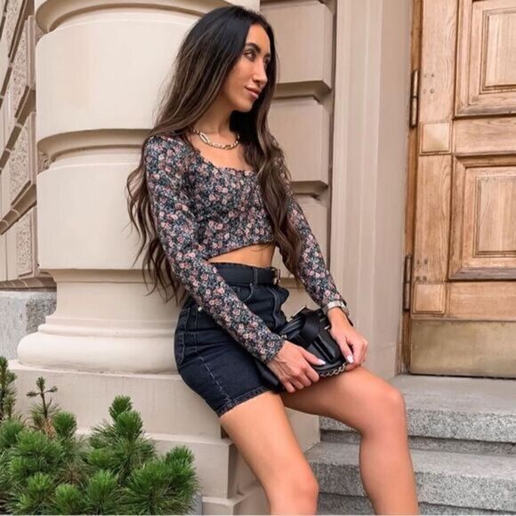 ZARA FLORAL PRINT CROP TOP‎ - Picture 13 of 17